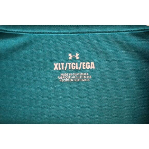 Under Armour 1376844-722 Men's Sz XLT Teal/White Team Tech L/S 1/4 Zip Pullover - Picture 3 of 11